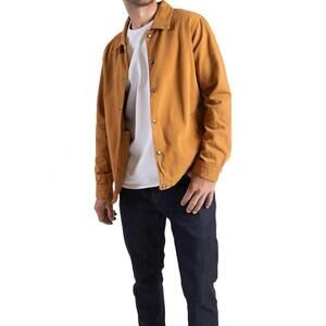 NEW IRON & RESIN men's coach jacket in camel